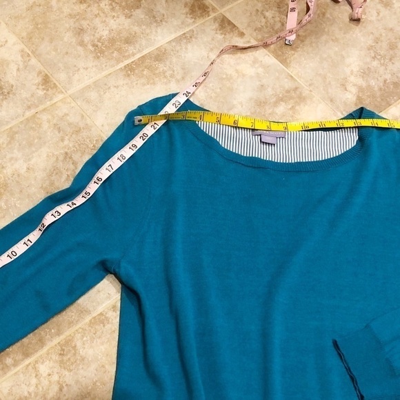 🆕 Laura Scott layered blue scoop neck swea… - Picture 5 of 9